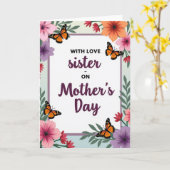Kostbare Schwester Muttertagskarte Karte (Gelbe Blume)