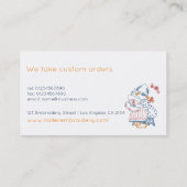 Kostbare Stickereimuster Visitenkarte (Rückseite)