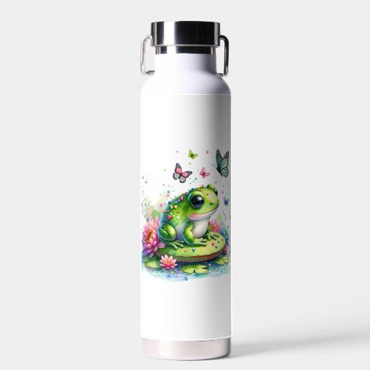 Kostbare Toad und Schmetterlinge Personalisiert Trinkflasche (Vorne)