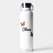 Kostbare Toad und Schmetterlinge Personalisiert Trinkflasche (Rückseite)