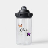 Kostbare Toad und Schmetterlinge Personalisiert Trinkflasche (Rückseite)