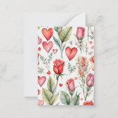 Kostbare Valentinenkarte für Kinder Mitteilungskarte (Rückseite)