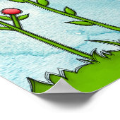 Kostbare Wasserfarbe Doodle Blume Poster (Ecke)