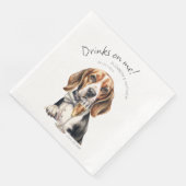Kostbare Wasserfarbe für Beagle Wasser individuell Serviette (Ecke)