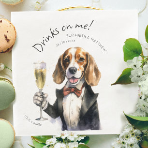 Kostbare Wasserfarbe für Beagle Wasser individuell Serviette