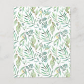 Kostbare Woodland Babydusche Einladung (Rückseite)