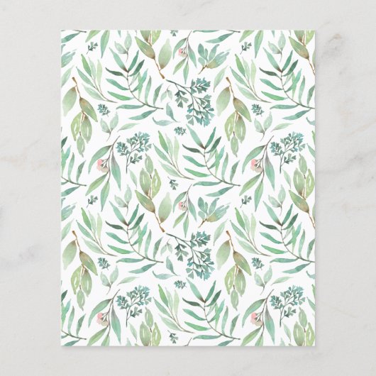 Kostbare Woodland Babydusche Einladung (Rückseite)