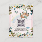 Kostbarer QR-Code für ein Baby-Gedicht Begleitkarte (Rückseite)