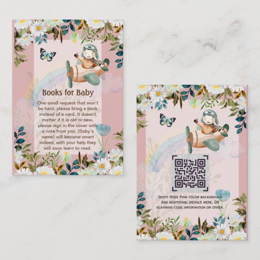 Kostbarer QR-Code für ein Baby-Gedicht Mitteilungskarte (Vorne/Hinten)