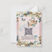 Kostbarer QR-Code für ein Baby-Gedicht Mitteilungskarte (Rückseite)