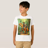 Kostbarer und niedlicher Dinosaurier-Design-T - Sh T-Shirt (Vorne ganz)