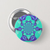 Kostbares Blau Button (Vorne & Hinten)