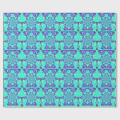 Kostbares Blau Geschenkpapier (Flach)