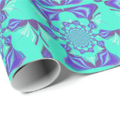 Kostbares Blau Geschenkpapier (Rolleneckpunkt)