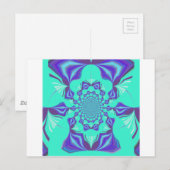 Kostbares Blau Postkarte (Vorne/Hinten)