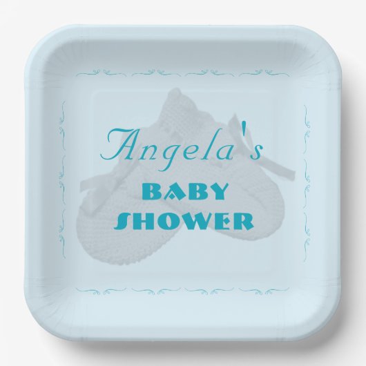 Kostbares Bündel Junge Baby Shower Pappteller (Vorderseite)