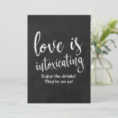 Kostbares Chalkcoard-Hochzeitssymbol für Bar (Stehend Vorderseite)