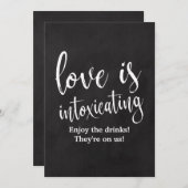 Kostbares Chalkcoard-Hochzeitssymbol für Bar (Vorne/Hinten)