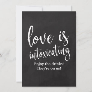 Kostbares Chalkcoard-Hochzeitssymbol für Bar