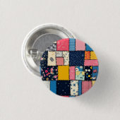 Kostbares Design, spielerisches Muster Button (Vorne & Hinten)