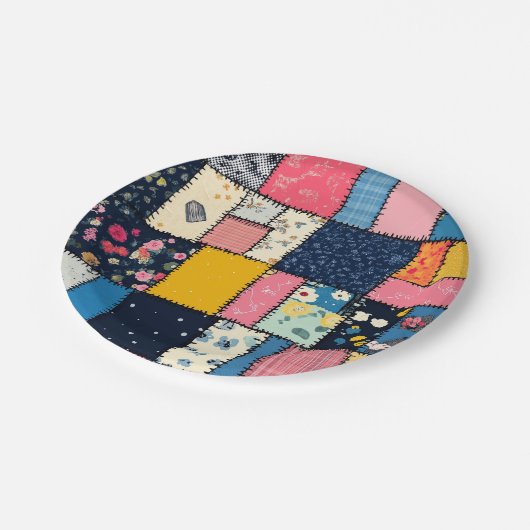 Kostbares Design, spielerisches Muster Pappteller (Schrägansicht)