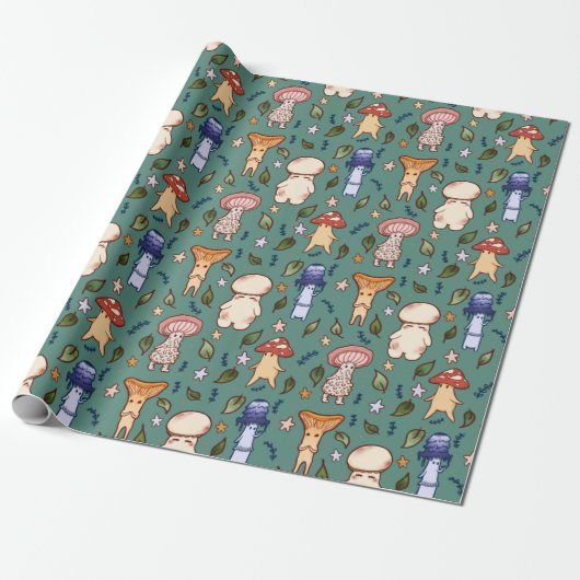 Kostbares Mushroom Wrapping Paper Geschenkpapier (Ungerollt)
