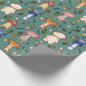 Kostbares Mushroom Wrapping Paper Geschenkpapier (Ecke)