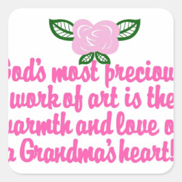 Kostbares Oma Quadratischer Aufkleber