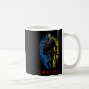 Koste des Kosaken Kriegers Ukraine-Flagge Live-fre Kaffeetasse