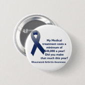 Kosten Medizin-Arthritis-Bewusstsein Button (Vorne & Hinten)