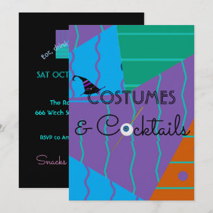 Kosten und Cocktails Halloween-Party-Einladung Einladung