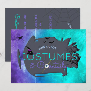 Kosten und Cocktails Halloween-Party-Einladung Einladung