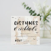 KOSTEN UND HALLOWEEN-PARTY-INVITATION EINLADUNG (Stehend Vorderseite)