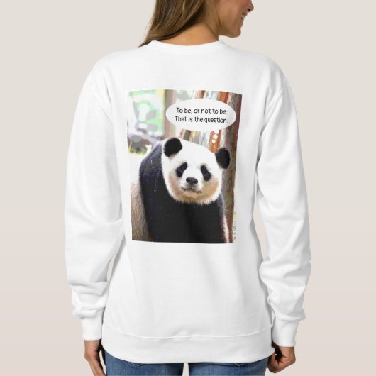 Kostendruck-Panda für Frauen in Sweatshirts (Rückseite)