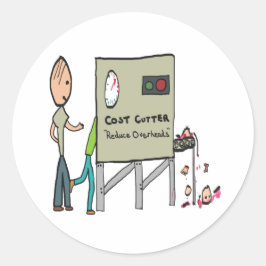 Kosteneinsparung Runder Aufkleber