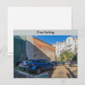 Kostenfreie Parkplätze Postkarte (Vorne/Hinten)