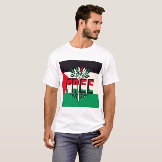 KOSTENFREIER PALESTINE-T - Shirt (Vorne ganz)