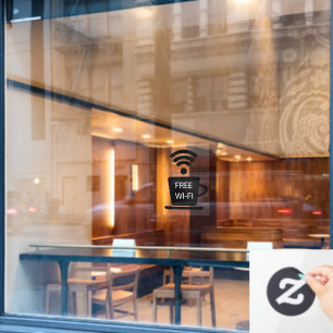 Kostenfreies WLAN im Café Fensteraufkleber