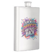 Kostengünstig schwierig und spricht zurück mit dem flachmann (Rechts)