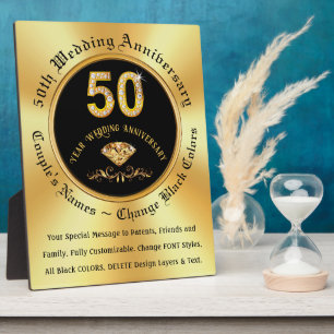 Kostengünstige 50. Hochzeitstag Geschenke, Custom Fotoplatte