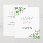 Kostengünstige Business-Corporate-Urlaubskarte (Vorne/Hinten)