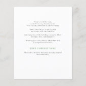 Kostengünstige Business-Corporate-Urlaubskarte (Rückseite)