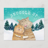 Kostengünstige Katzen schnuppern Schneeschlittenka (Vorderseite)