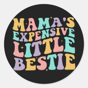 Kostengünstige Kleine Bestie Funny Mama Mütter Day Runder Aufkleber
