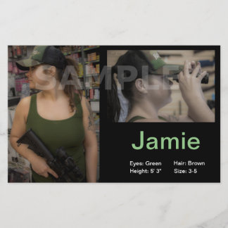 Kostengünstige Modell-Comp-Karten Flyer