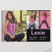 Kostengünstige Modell-Comp-Karten Flyer (Vorne)