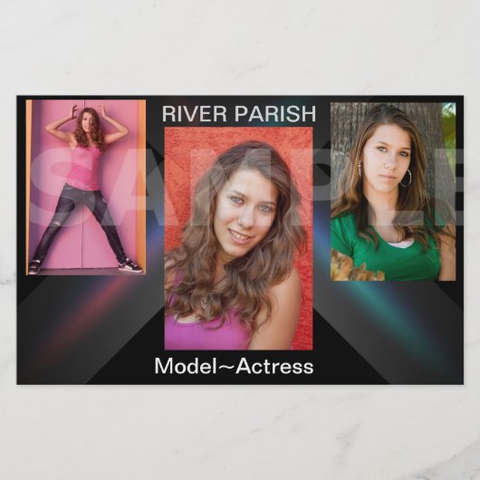 Kostengünstige Modell-Kopfschuss-Comp-Karten Zed Flyer (Vorne)