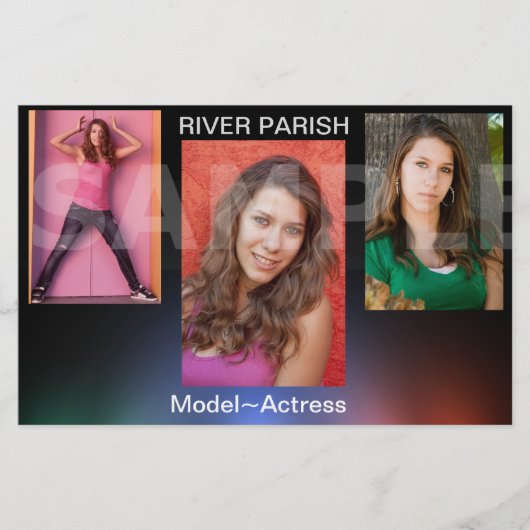 Kostengünstige Modell-Kopfschuss-Comp-Karten Zed Flyer (Vorne)