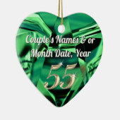 Kostengünstige, Personalisierte Geschenke zum 55-j Keramik Ornament (Rechts)