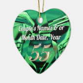 Kostengünstige, Personalisierte Geschenke zum 55-j Keramik Ornament (Links)